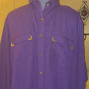 Ashley Stewart Deep Purple Shirt.